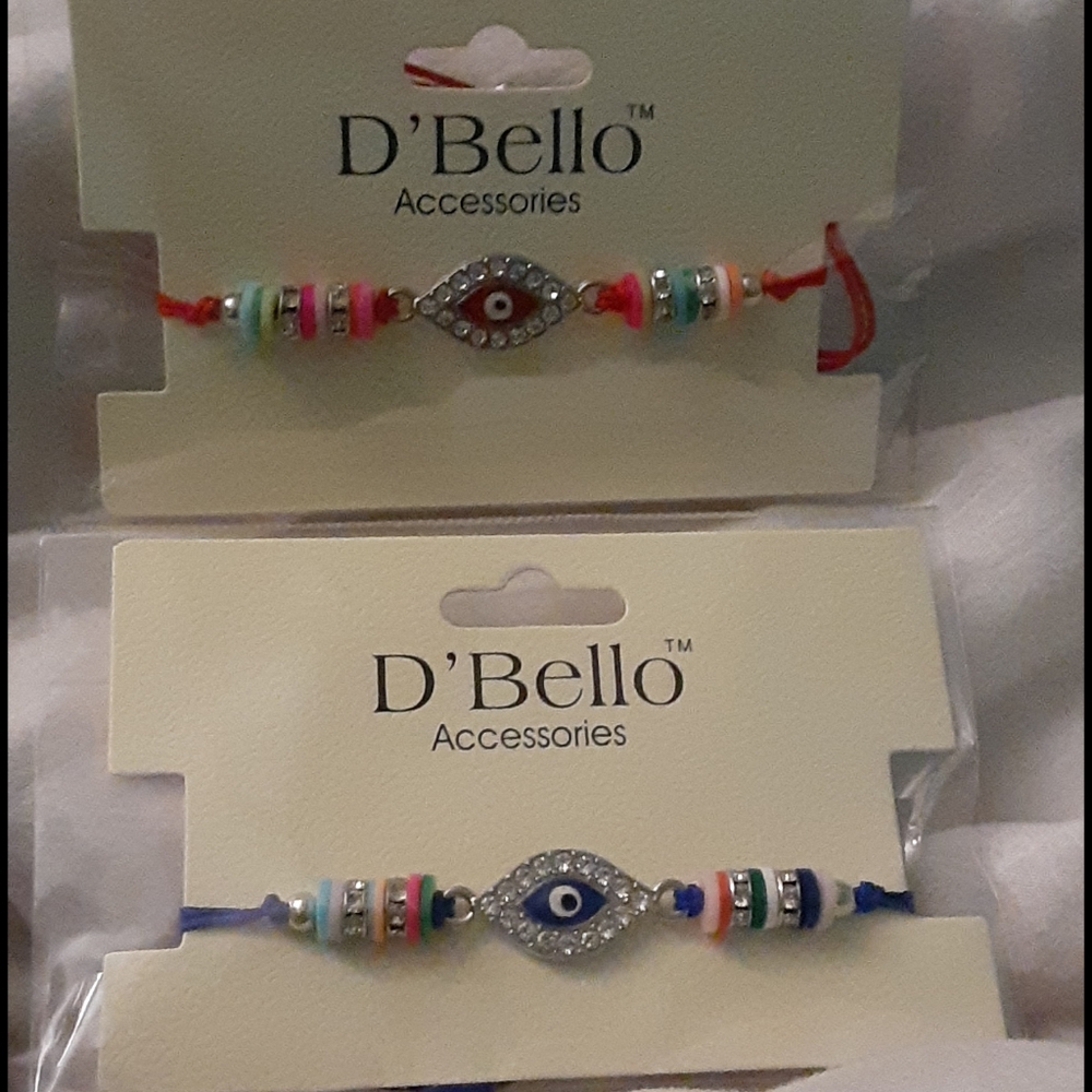 Evil Eye bracelets, mix match, Red and blue